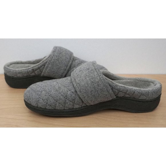 VIONIC Carlin Quilted Orthotic Arch Support Gray Slippers Size 6 - Picture 7 of 9